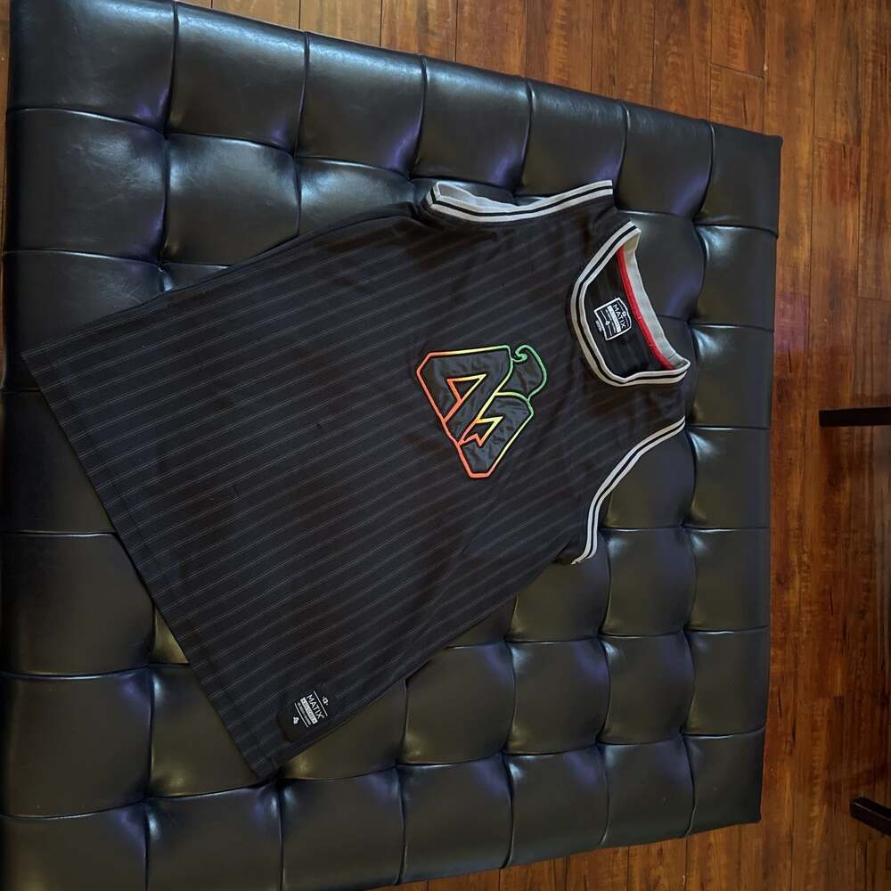 Vintage Y2K Matix Skateboarding Brandon Biebel Rasta Basketball Jersey Mens Med